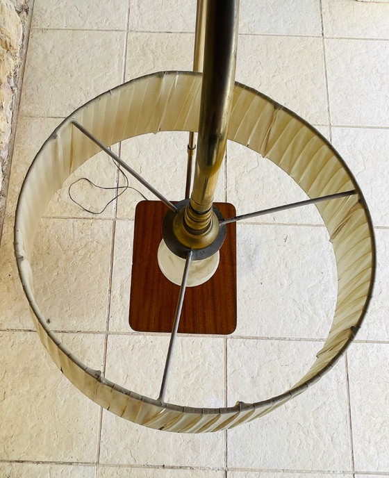 Mid-Century, Swivel,  Floor Lamp with Integrated Side Table, 1960s – Floor lights, Brass (photo 22 of 34)