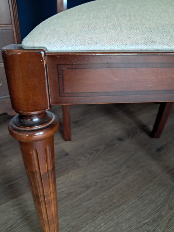 Juego de 4 sillas de comedor de diseño – warrings, Textile, Wood (photo 6 of 7)