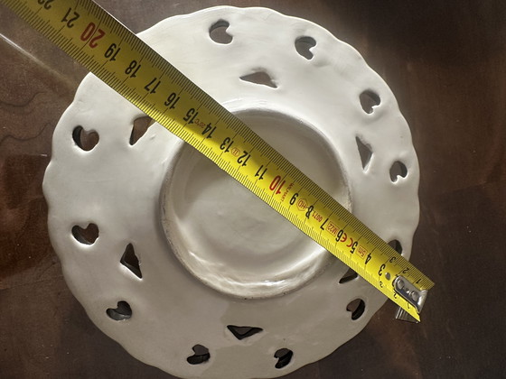 Image 1 of Vintage assiette Barbotine en ajourée