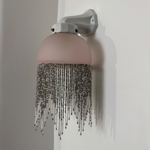 Antieke kleine art deco Charleston wandlamp