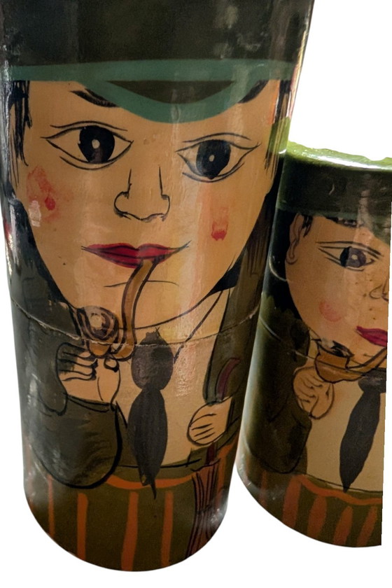 Image 1 of Set mit 3 Matrjoschkas der italienischen Marke Anri