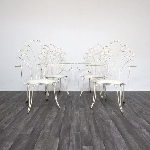 Lio Carminati Garden Chairs, 4 Pieces, 1950s Design, Modern Antiques