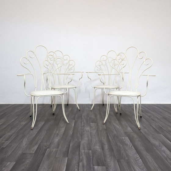 Image 1 of Lio Carminati tuinstoelen, 4 stuks, jaren 50 design, moderne antiek