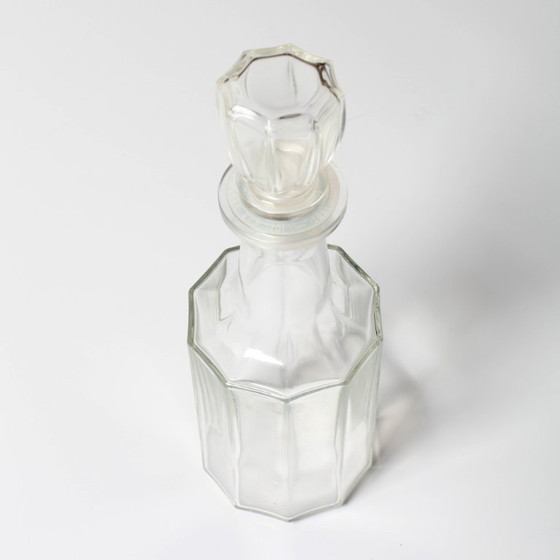 Vintage Italiaanse karaf van helder glas / Gemerkt met “O.R. brevettato” / Patentontwerp uit het midden van (photo 13 of 13)