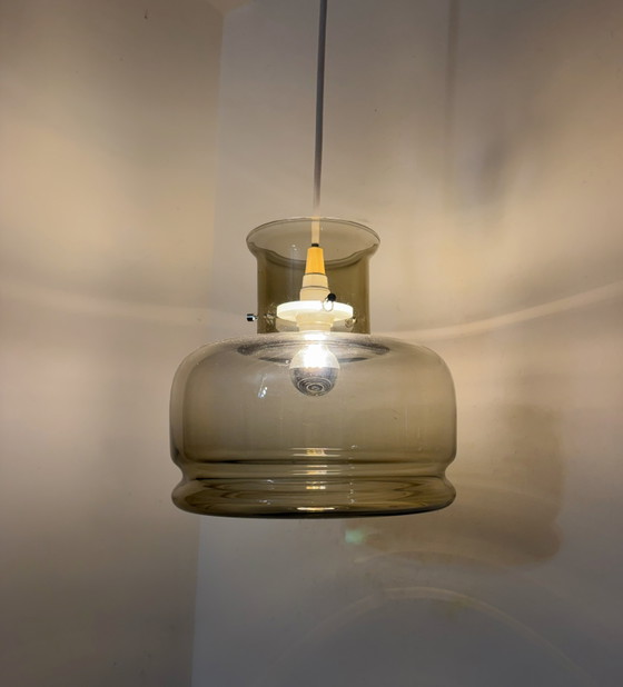 Image 1 of Smoked glass Space Age pendant light, 1970s