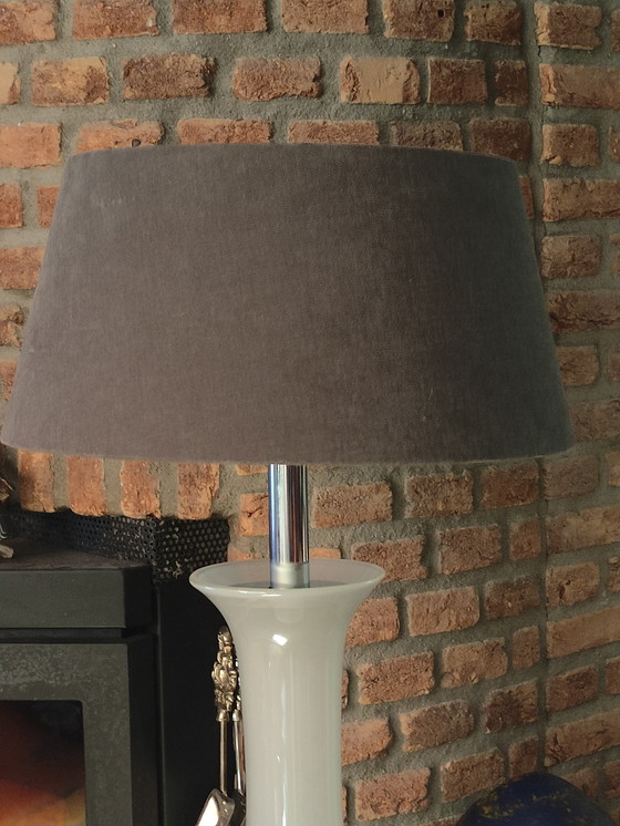 Image 1 of Lampada da terra vintage Zijlstra in vetro e metallo cromato