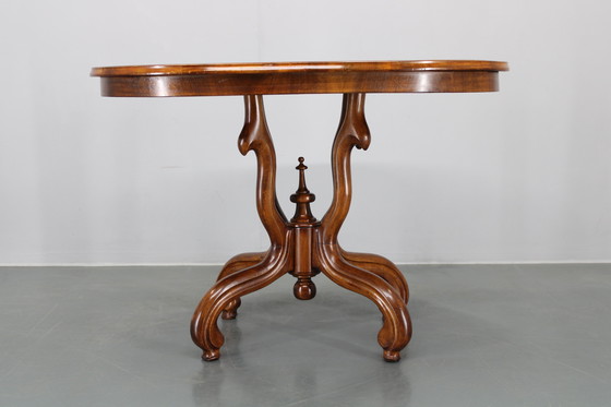 Image 1 of 1930s Bentwood Table with Walnut Top Finish, Czechoslovakia