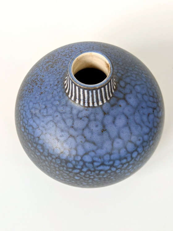 Image 1 of Vintage Thoms Keramik Vase | Midcentury West German Studio Pottery | Blue Glaze