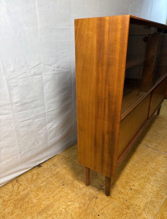 Image 1 of Vintage teak bookcase in mid-century retro style by Herbert E. Gibbs, 1960  Sleek • Stylish • Practical British design
