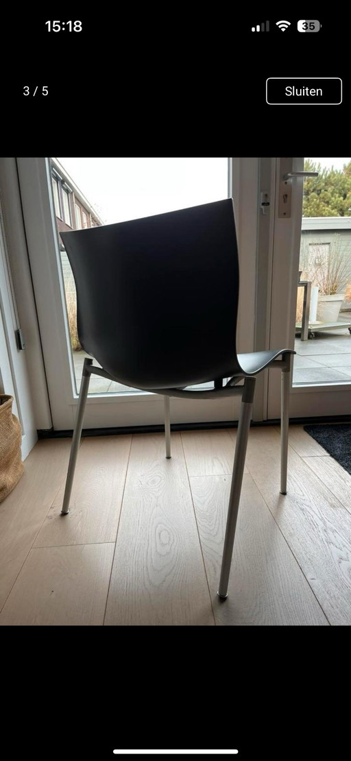 Driade Cameleon (Philippe Starck) Kuipstoelen - 4 Stuks Grijs