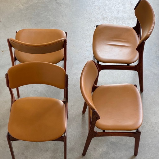 Danish vintage set of chairs rosewood