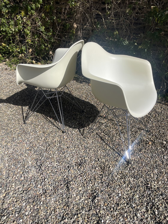 Image 1 of Eetkamerstoel DAR chroom onderstel cotone bianco