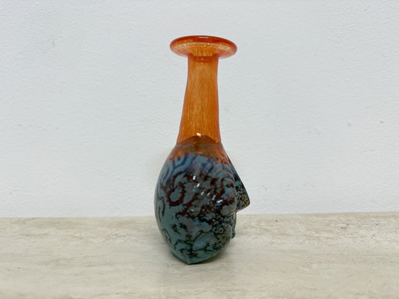 Image 1 of Raro Kjell Engman para Kosta Boda Suecia jarrón Rio face glass jarrón en miniatura