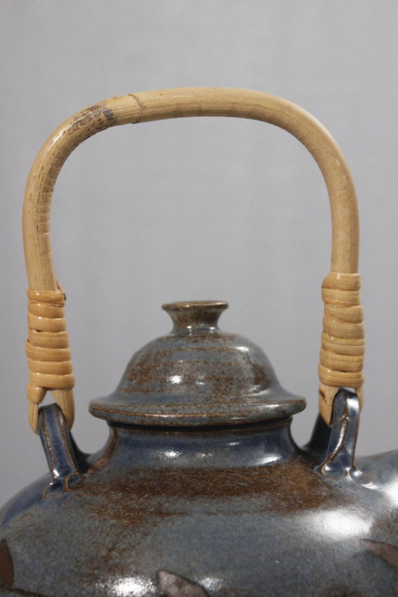 Image 1 of Taber Workshop in Vallauris - Japanese-style stoneware tea set, 8 pieces, France, 1970s