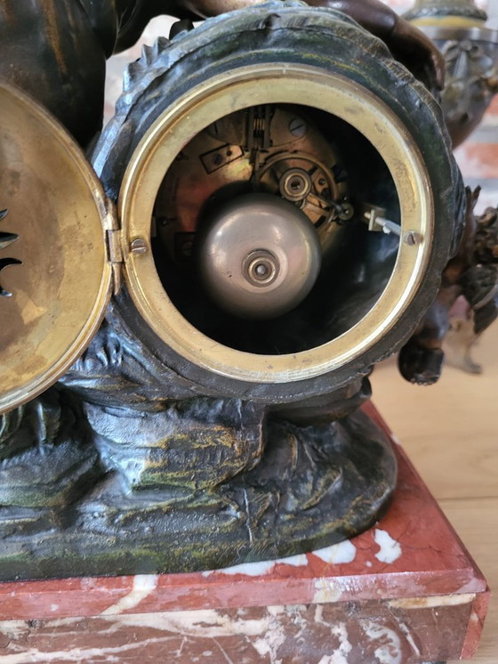 Image 1 of Juego de relojes franceses antiguos de 3 piezas (aprox. 1890-1910) – Signé Guillemin