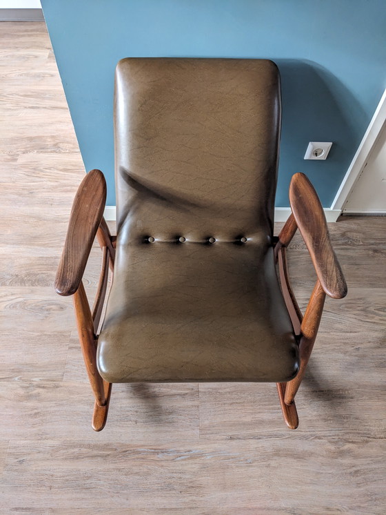 Image 1 of Rocking Chair vintage Webé Louis Teeffelen design rétro