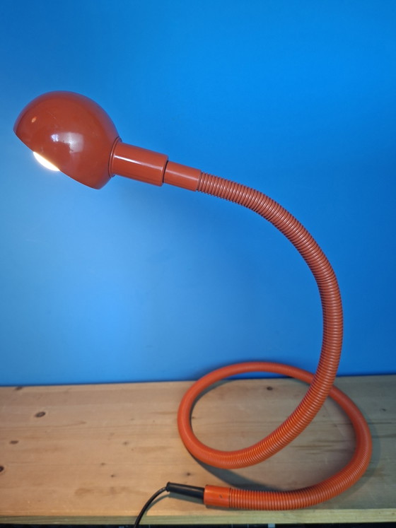 Image 1 of Large vintage orange snake lamp
