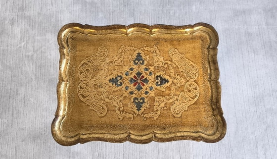 ✨ Elegante Tavolino Fiorentino – Decorazione Dipinta & Superba Patina Antica ✨ – Tavolini, Legno, Vintage (photo 9 of 11)
