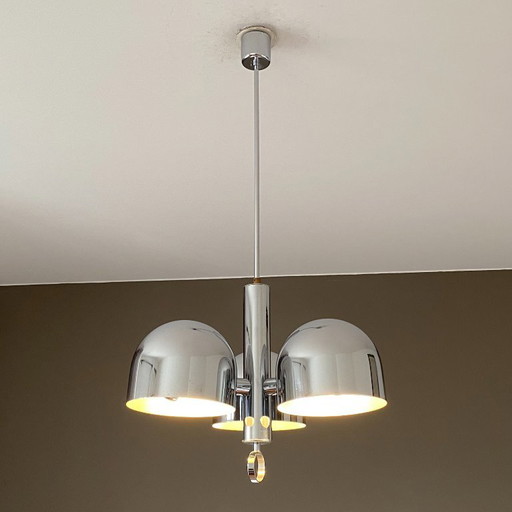 Sputnik Hillebrand chandelier. 1970. Space age.
