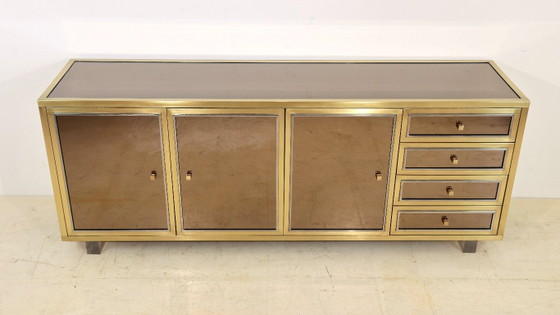 Rare 1970s Michel Pigneres Sideboard / Credenza – France – L'Angolo Metallarte Roma, Brass (photo 2 of 12)