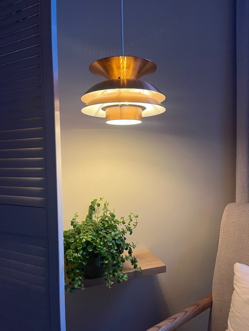 Vintage Danish Barcelona style pendant - Bronze color