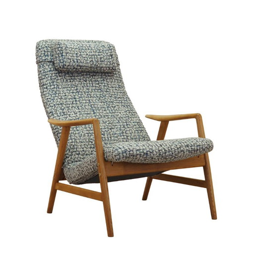 Fauteuil Kontour Lounge d'Alf Svensson pour Fritz Hansen, structure en teck, années 1960 – Textile, Wood