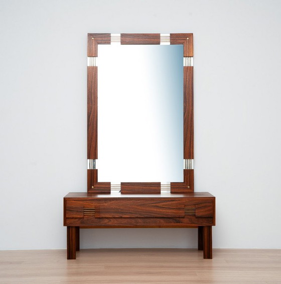 Zweedse spiegel uit het midden van de eeuw met make-upconsole – Ateljé Glas & Trä – Kaptafels, Wood (photo 2 of 11)