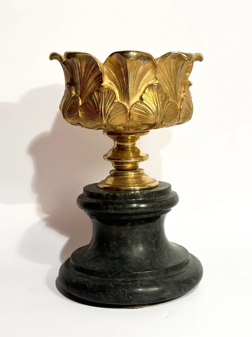 19th Century Empire Gilded Bronze Candelabra with Marble Base – decoratieve objecten
