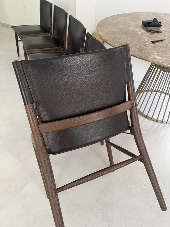 Image 1 of 5x B&B Italia Jens eetkamerstoelen bruin