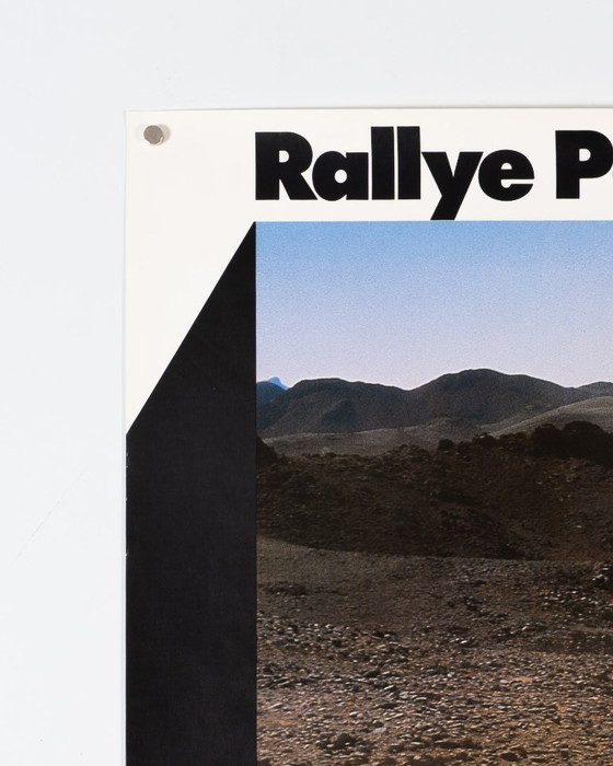 Image 1 of Rallye París-Dakar 1986 – Póster original de Porsche de época – Automovilismo clásico – 102x76cm