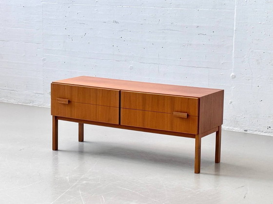 Image 1 of Mobile basso danese in teak di metà secolo con quattro cassetti, anni '60