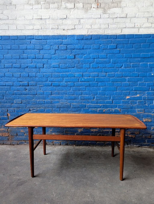 Tavolino da caffè vintage in teak, Danimarca, anni '60