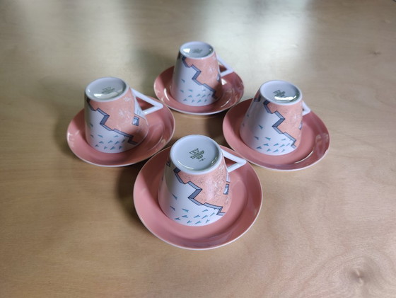 Image 1 of Juego de 4 tazas y platillos Winterling Bavaria de la década de 1980