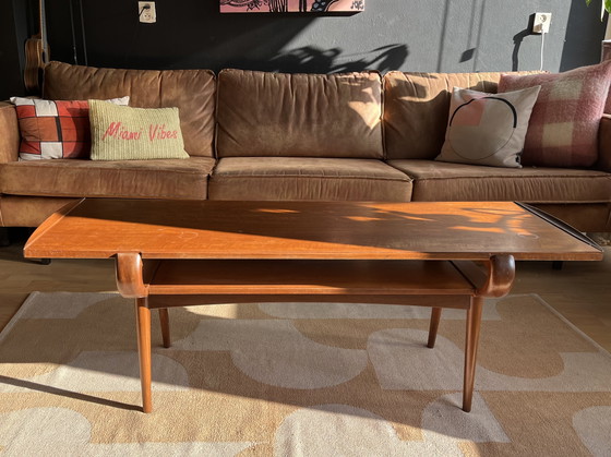 Image 1 of Vintage Coffee Table With Reversible Top Wood Design