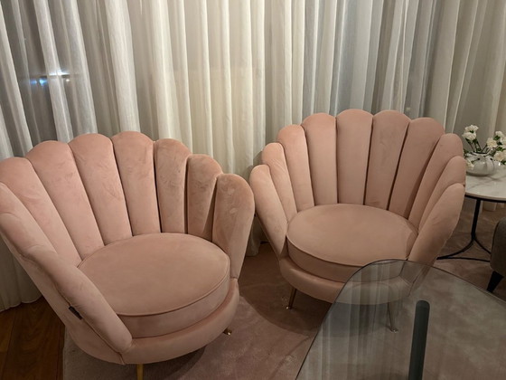 Image 1 of 2x Poltrona Perla di Richmond Interiors – velluto rosa