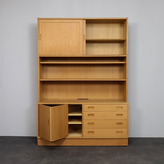 Image 1 of Danish Modern Oak Wall Cabinet by Poul Hundevad, Denmark 1960s