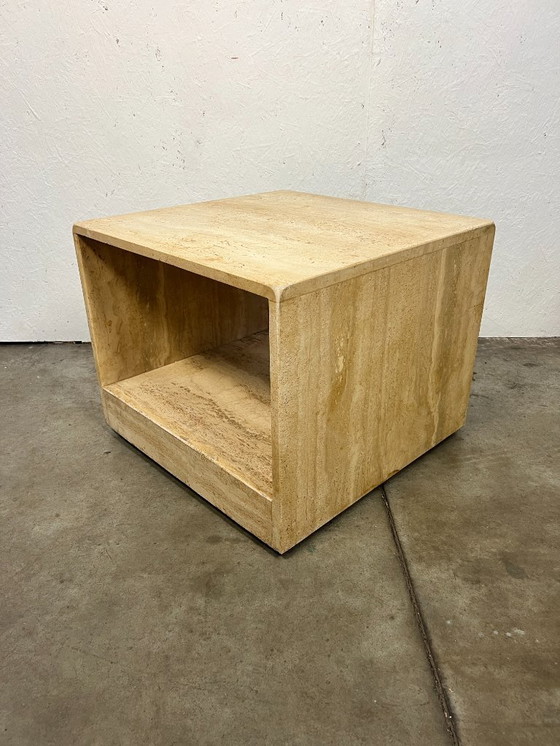 Image 1 of Tavolino da caffè/tavolino vintage. Travertino, Italia, anni '80