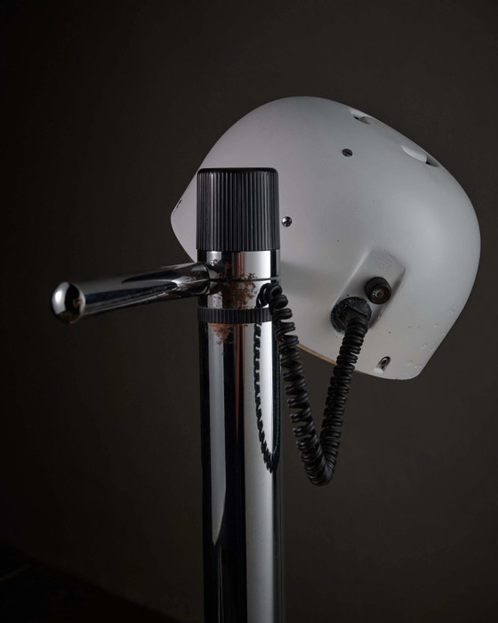 White & Chrome Table Lamp by Enrique Franch for Metalarte, 1970s, Black (photo 2 of 6)