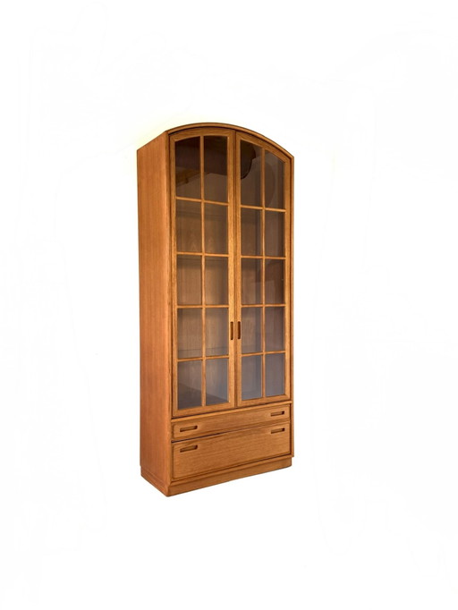 Vitrine vintage XL en teck, Dyrlund '80