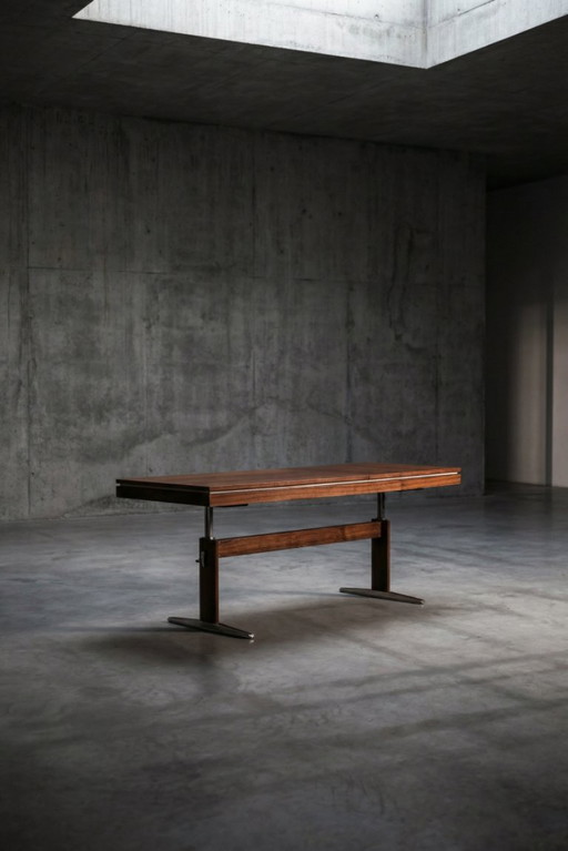 Vintage Mid-Century German Modern Rosewood Adjustable Console from E.M.Ü., 1960s