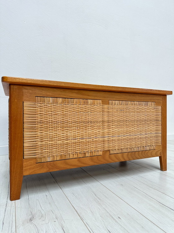 Image 1 of Cassapanca/panca contenitore vintage danese in teak degli anni '60, disegnata da Kai Winding per Poul Hundevad.