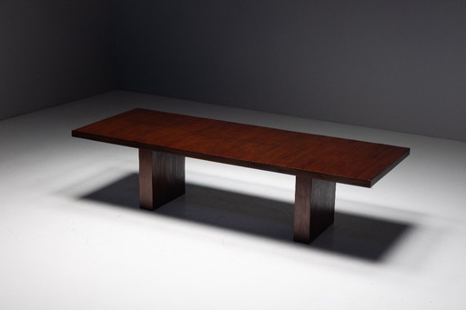 Minimalistischer Bambus-Esstisch im Stil von Axel Vervoordt, Frankreich, 198