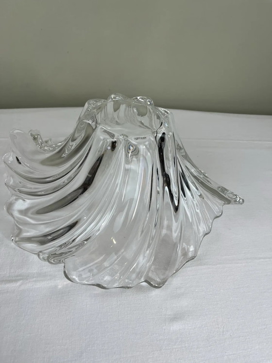 Skulpturale Schale organisches Design, Schalen, Kristall, Glas, Transparent (Foto 8 von 13)