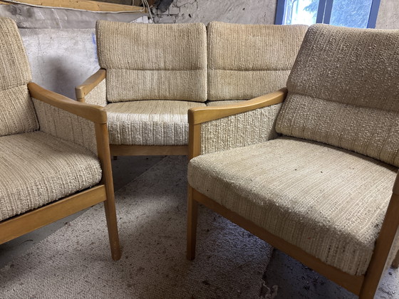 Image 1 of 2 fauteuils et 2 canapés deux places de style milieu du siècle
