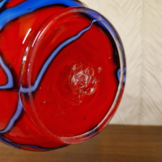 Goldan Talast vintage hand-blown glass vase, Blue (photo 9 of 13)