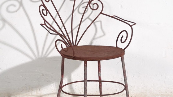 Vintage iron garden chair (c.1950) – Dining chairs, Industrieel (photo 3 of 35)