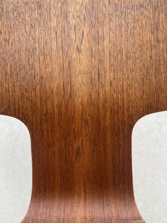 Set of 4 Arne Jacobsen 3103 "Hammer" Chairs — Fritz Hansen — 1960s – Dining chairs, Wood (photo 7 of 15)