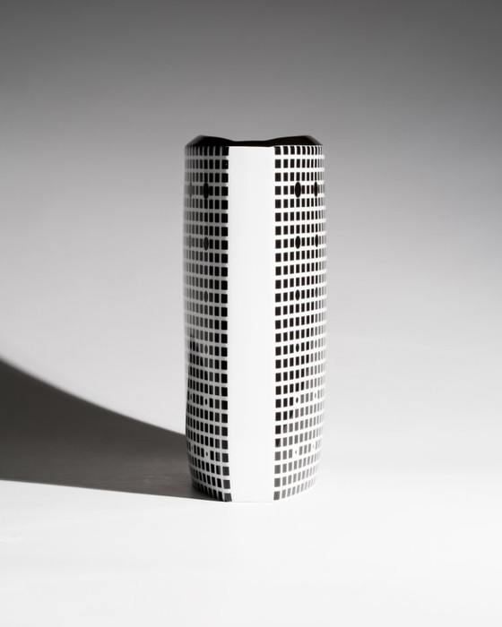 Image 1 of Victor Vasarely for Rosenthal “Art Collection No. 4” Vase XL Op Art Porcelain