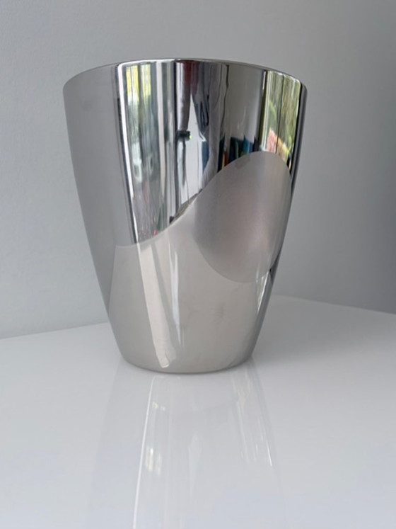 Vaso moderno in metallo, color argento, Ikea, Vasi, rvs, Argentato (foto 5 di 9)