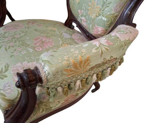 Image 1 of Paire de fauteuils d'époque à dossier ballon – Style néo-rococo (XIXe siècle)